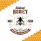 Vector honey vintage logo