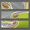 Vector horizontal Banners for American Football