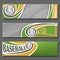 Vector horizontal Banners for Baseball