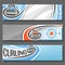 Vector horizontal Banners for Curling