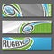 Vector horizontal Banners for Rugby