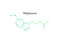 Vector hormones gradient banner template. Minimalist style melatonin structure on white. Hormone assosiated with sleep disorder.