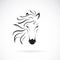 Vector of a horse head design on white background. Wild Animals. Horse head icon or logo. Easy editable layered vector