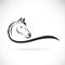 Vector of a horse head on white background. Animal