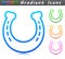 Vector horseshoe symbol icon design