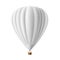 Vector hot air balloon white mockup isolated