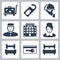 Vector hotel icons set
