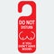 Vector hotel tag do not disturb with boobs icon