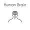 Vector Human Brain Linear Icon