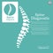 Vector human spine icon silhouette illustration