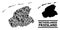 Vector Humans Collage Map of Friesland Province and Solid Map