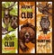 Vector hunt club open season sketch banners