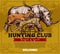 Vector hunting club open season sketch poster