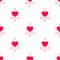 Vector i love you seamless pattern with heart and arrows in modern hipster design. Love and romance design element