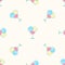 Vector ice cream seamless pattern in modern flat design. Dessert background