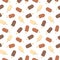 Vector ice creame seamless pattern. Food illustration background. Decorative print. Summer print.