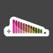 Vector icon adjustment of loudness colored sticker. Layers group