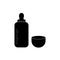 Vector icon of baby bottle with lid