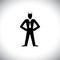 Vector icon of bad or bully manager or boss - concept graphic.