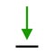 Vector icon for button or sign download download application green symbol