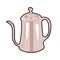 Vector icon cartoon illustration with a coffeepot.