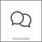 Vector icon cloud conversation. Cloud of speech on white isolated background. Layers grouped for easy editing illustration. For