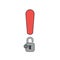 Vector icon concept of exclamation mark with padlock and key opened