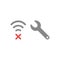 Vector icon concept of fix wireless wifi connection problem