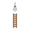 Vector icon concept of reach light bulb with ladder