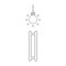 Vector icon concept of reach light bulb with ladder