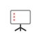 Vector icon concept of three x marks inside presentation board