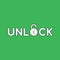 Vector icon concept of unlock text with opened padlock