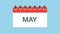 Vector icon day calendar, spring month May