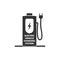 Vector icon for electric vehicle charging station. Electric car recharge icon.