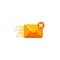 vector icon of failed send message. simple flat design vector mail and message symbol