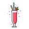 Vector icon of fruit milkshake