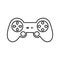 Vector icon for game-pad with buttons flat