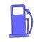 Vector icon of a gas station, gasoline, petrol, benzine, gas, essence cartoon style on white isolated background
