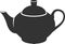 Vector icon of a glass teapot for making tea.
