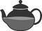 Vector icon of a glass teapot for making tea.