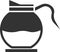 Vector icon of a glass teapot for making tea.