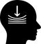 Vector icon in the human head symbolizing pressure as a concept of personal resilience