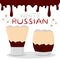 Vector icon illustration logo for alcohol cocktails white russia