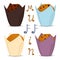 Vector icon illustration logo for set homemade muffin