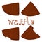 Vector icon illustration logo for set various sweet waffles.