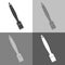 Vector icon image Brush. Vector icon set brush on white-grey-black color