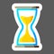 Vector icon image hourglass. Vector icon sandglass colored sti