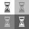 Vector icon image hourglass. Vector icon set hourglass on whit