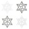 Vector icon with Kabbalah symbol Merkaba