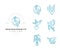 Vector icon and logo peace and charity. Editable outline stroke